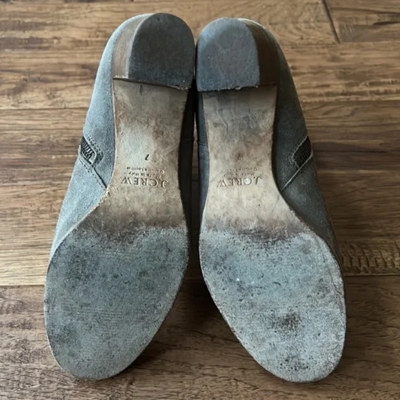 J. Crew Aggie Suede Leather Ankle Boots Booties Block Heel in Mink Size 7 - Picture 13 of 14